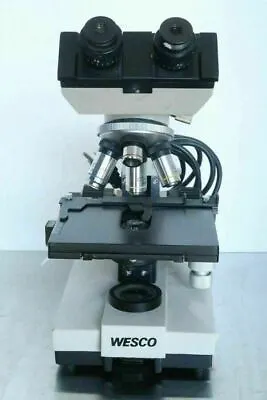 Wesco VU2300 Binocular Compound Microscope With 4X 10X 40X 100X Objectives • $104.97