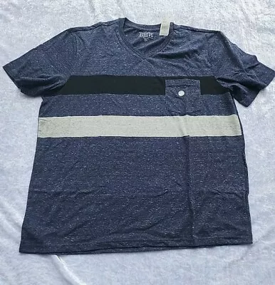 Mens T-Shirt  V Neck Navy  Simply Styled 100% Cotton  Size XXL • $9.99