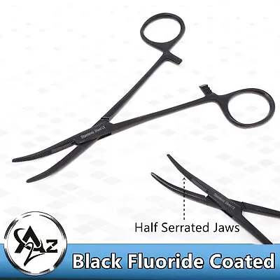 Surgical Hemostat Kelly Locking Clamp Forceps Curved 5.5'' Artery Tooth - Black • $7.99