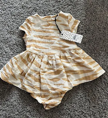 Bnwt New Baby Girl Zebra Print Dress And Pants 0-3 Months Myleen Klass (#101) • £8.99