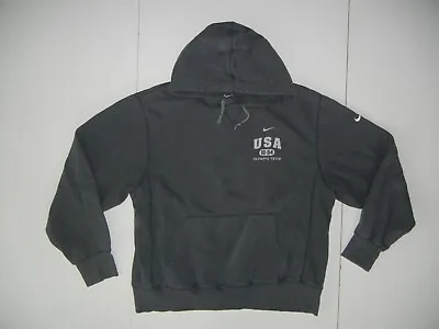 NIKE Gray Swoosh Warm TEAM USA OLYMPIC TEAM HOODIE Track Gym Sweatshirt Men's XL • $29.99