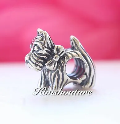 $27.50 • Buy Authentic Pandora Sterling Silver Bead Charm #791105 Scottie Dog Puppy