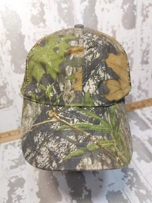 MOSSY OAK CAMOUFLAGE MESH HAT CAP OUTDOOR | Mossy Oak Adjustable Strap Hat • $6.90