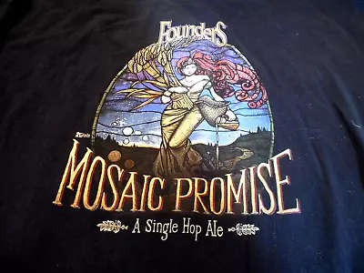 Founders Brewing Mosaic Promise Single Hop Ale Black Shirt Promotional 3XL Anvil • $13.99