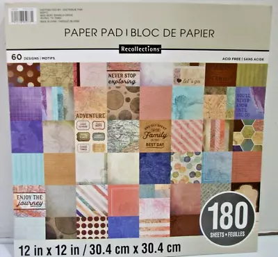 Recollections Scrapbooking Paper Pad 12x12 Adventure Maps 180 Sheets 60 Designs • $14.99