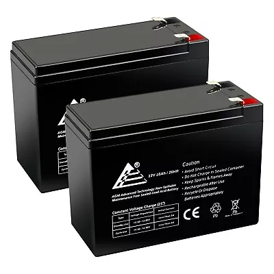 Pack Of 2 12 Volt 10 Ah Sealed Lead Acid Batteries For Electric Scooters Schwinn • $49.99