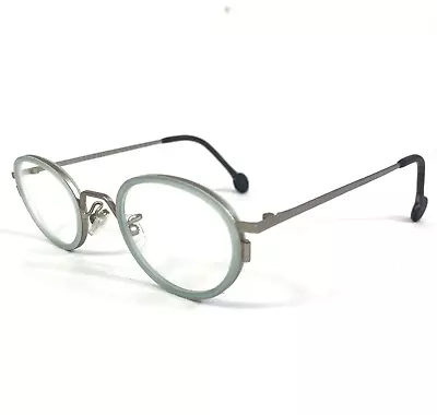 Vintage La Eyeworks Eyeglasses Frames JENNA 131M406 Green Silver Round 43-25-125 • $69.99