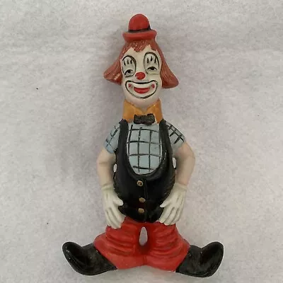 Vintage Porcelain CLOWN Figurine Statue Hand Painted 7” Tall Creepy IT Halloween • $12