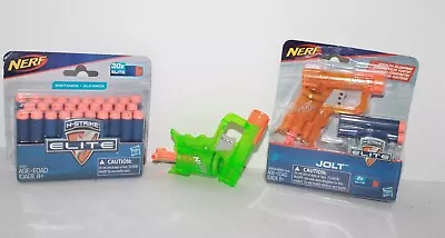 $19.99 • Buy Nerf Jolt Guns X2 2016 Hasbro + 30 N-Strike Elite Darts