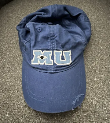 Monsters University MU Baseball Hat Adult Stitched Blue Cap Disney Parks Pixar • $18