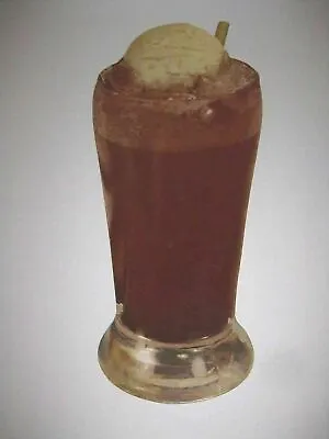 Vintage Die Cut 15  Ice Cream Soda In Glass W/Straw Advertising Display C 1950's • $11.60
