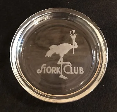 Vintage STORK CLUB GLASS ASHTRAY - Legendary New York NIGHTCLUB • $29.99