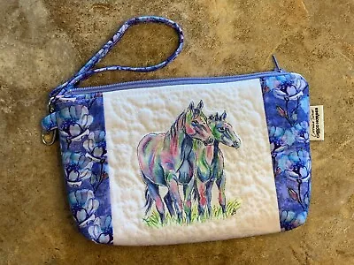 Horses Original Art By Lorraine Turner Wristlet • $45