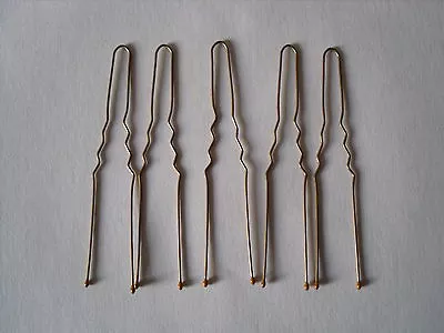 20x 50x 100x Brown 2   Triple Wave Salon Hair Grips Pins • £2.50