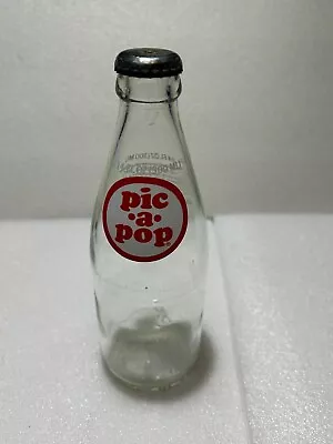 Vintage 10.14 Oz Pic A Pop Empty Soda Bottle W/ Root Beer Cap • $4.94