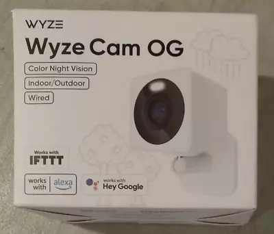 Wyze Cam OG Indoor/Outdoor Wired Smart Security Camera - White - NEW • $20.95
