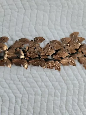 Vintage Bell Trading Post Copper Leaf Link Wide Bracelet. 7.5  • $29.99