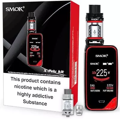 SMOK X-PRIV 225W | TFV12 PRINCE Tank 2ml TC Top Vape Mod Starter Kit E Cigarette • £5.95