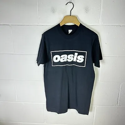 Vintage Oasis Shirt Mens Medium Black Morning Glory Single Stitch 90s Britpop • $194.48