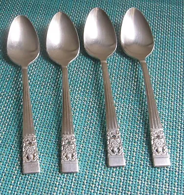 Set Of 4 Teaspoons Community Coronation Silver Plate Spoons 6-1/4  Polished • $16.99