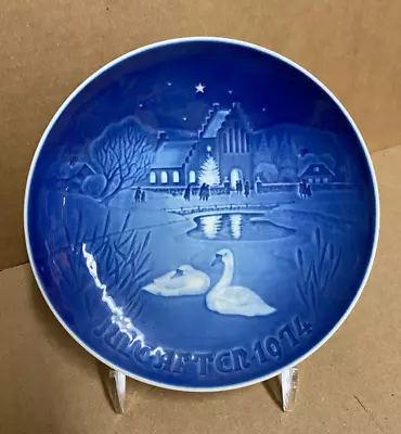 Vintage Copenhagen Porcelain B&G Bing Grondahl Christmas Collector's Plate 1974 • $8.49