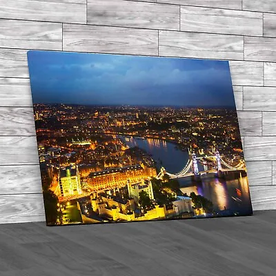 London At Sunset City Skyline Canvas Print Large Picture Wall Art • £14.95