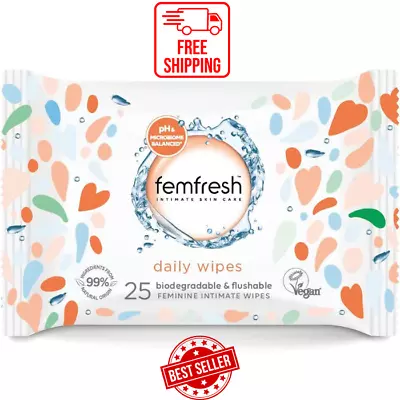 £2.58 • Buy Femfresh Intimate Wipes - Flushable & Biodegradable Disposable Feminine Hygiene