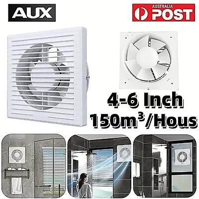 AUX Ventilation Extractor Window Exhaust Fan Air Blower Bathroom Wall Silent AU • $49.67