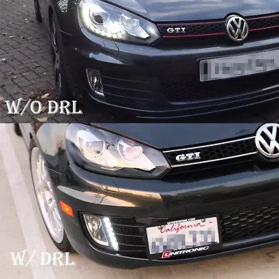 For 10-14 Volkswagen Golf/GTI MK6 VI DRL LED Fog Lamps Bezel Insert Grill Cover • $71.50