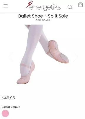 Energetiks Ballet Shoe Adult Size Work Once In Barre Class Size 8c Ballet Shoe • $40