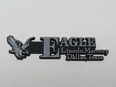 Vintage Eagle Lincoln Mercury Dallas Car Dealer Plastic Nameplate Emblem Badge • $17