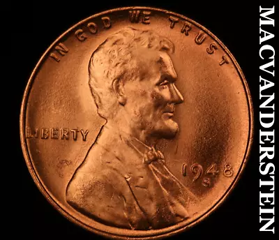 1948-S Lincoln Wheat Cent - Choice Gem Brilliant Unc  No Reserve  #U3017 • $0.99