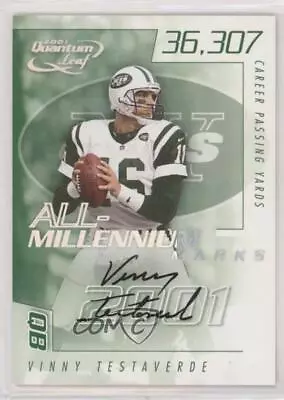 2001 Quantum Leaf Missing Serial Number Vinny Testaverde #AMAR-30 Auto • $20.67