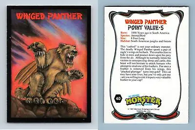 Winged Panther #40 Monster In My Pocket 1991 Topps Trading Card • $1.23