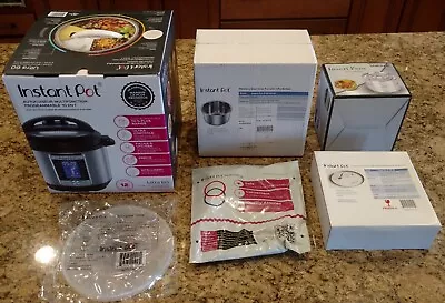 NEW!! Instant Pot Ultra - HUGE LOT! 7 Items!  Steamer Lids Extra Pan/rings .. • $230