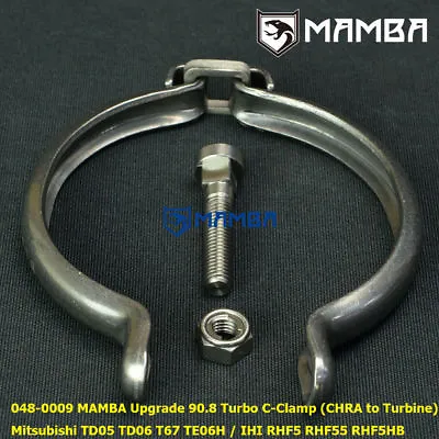 $17.66 • Buy MAMBA Strongest Clamp 90.8 MHI TD05 TD06 IHI RHF5 RHF55 Turbo CHRA & Turbine USA