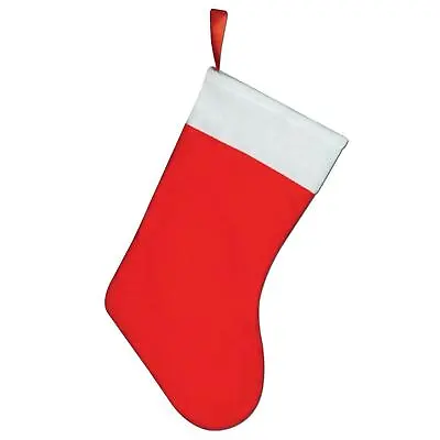 5 Red Father Christmas Santa Sacks Red Stocking Bags Gifts Present Xmas Toy 38cm • £5.41