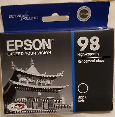 2016 NIB Genuine Epson 98 Black Ink T0981 T098120 Artisan 835 837 High Capacity • $16.88