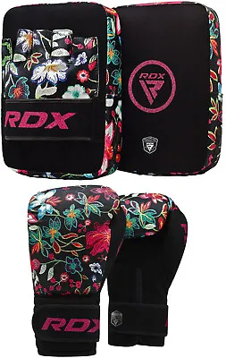 Boxing Gloves And Pads By RDX MMA Gloves For Women Boxing Mitts Kick Shield • $69.99