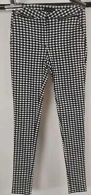 NEW LOOK Check Checkered Zip Pockets Trousers Uk6 Eu34 • £2.99