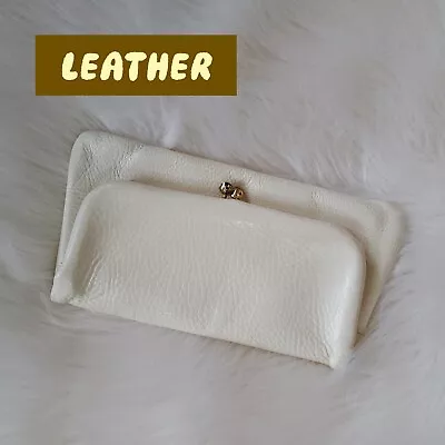 Vintage Leather Clutch Bag • $25