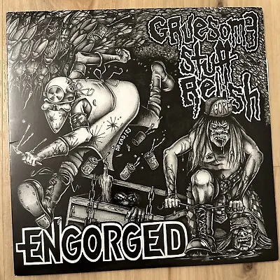 GRUESOME STUFF RELISH / ENGORGED Split LP WHITE Vinyl GHOUL SCURVY MACHETAZO • $39.99