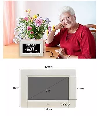 Dementia Clocks 7 Inches Calendar Day Date Clock With Large Clear Digits Displa • £26.77