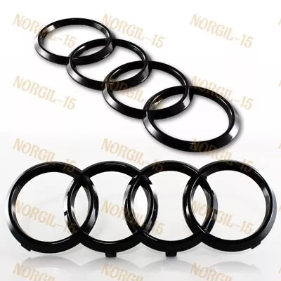 Black Audi Grill Front + Rear A1 A3 A4 S4 A5 S5 A6 S6 SQ7 TT Badge Emblem Set • $19.94