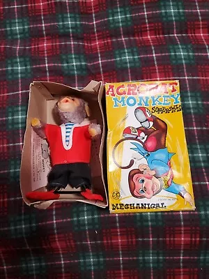 1950s Yanoman Mechanical Acrobat Monkey Tin Litho In Original Box • $64.99