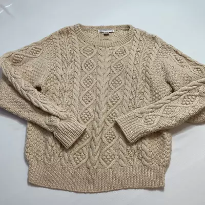 Radiadic Fashion Wool Irish Fisherman VTG Hand Knit Sweater Size XL • $39.99