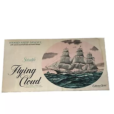 Vintage Scientific Flying Cloud Wood Ship Model #167 Open Box Made In USA • $25