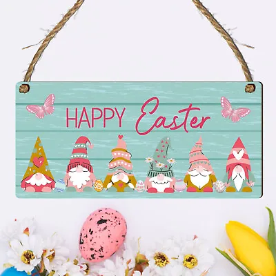 Gonk Easter Gift/Happy Easter Wooden Rectangle Plaque Whimsical Gonk Decor Sign • £3.99