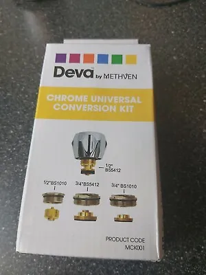 DEVA UNIVERSAL CHROME HEAD TAP CONVERSION KIT MCK001 By Methven Brand New • £14.99