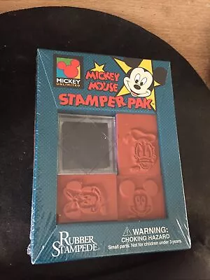 New - Rubber Stampede Disney Mickey Mouse Minnie Donald Rubber Stamp Kit • $8.95